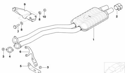 Junta plana OEM 18107502346 para BMW E46, E39, E60, E61, E65, E66, E83, E53, E70, E85. Original BMW.