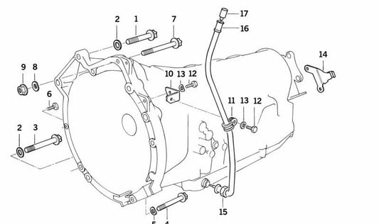 Tubo de llenado de aceite OEM 24111218793 para BMW E36, E34. Original BMW.