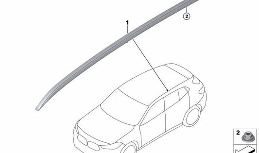 OEM 51137424711 left roof bars for BMW F39. Original BMW.