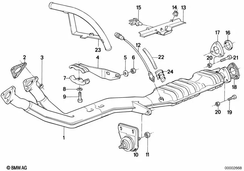 BMW E28, E34, E24, E23, E32 (OEM 18211175787) Clamp. Original BMW