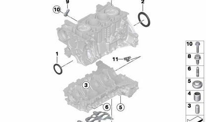 Tornillo OEM 13627579016 para MINI R56, R55, R57, R58, R59, R60, R61 y BMW F20, F21, F30, F31... y más. Original BMW y MINI.