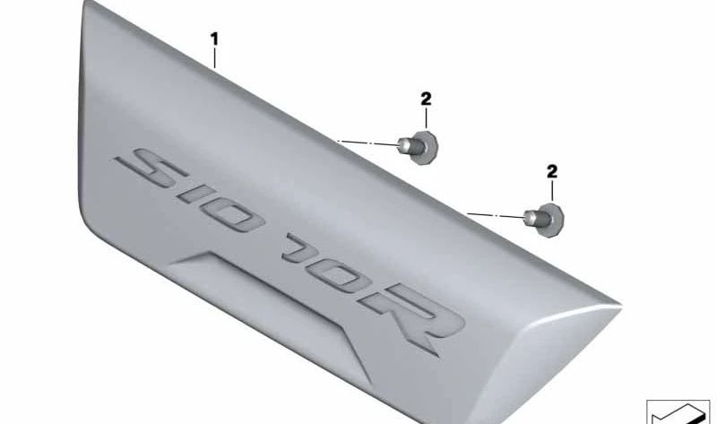 Almohadilla acompañante OEM 52538563840 para motos BMW S 1000 R K47 (2016-2020). Original BMW Motorrad.