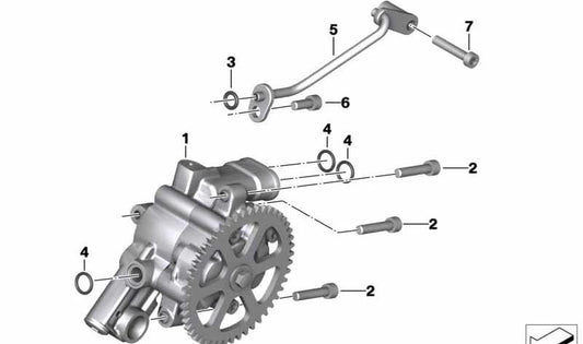 Tubería de aceite OEM 11417729630 para BMW Motorrad C 600 Sport, C 650 Sport, C 650 GT. Original BMW Motorrad.