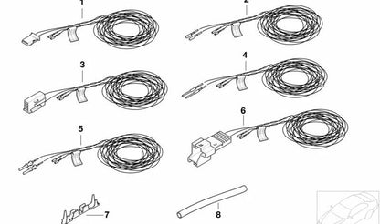 Cable de reparación para airbag del acompañante/unidad de control OEM 61129118119 para BMW E46, E39, E38, E65, E66, E53. Original BMW.