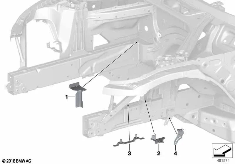 Suporte à manga do freio direito para BMW G29 (OEM 41117479612). BMW original