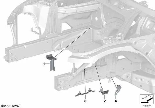 Suporte à manga do freio direito para BMW G29 (OEM 41117479612). BMW original
