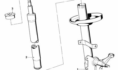 OEM -Gewindering 31321123901 für BMW E21 (318i, 320i mit M10 -Motor). Kompatibel mit Modellen zwischen 1976 und 1982. Original BMW.