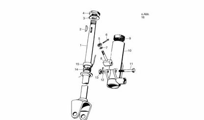 Steering bearing bushing for various BMW models/series (OEM 32312082538). Original BMW