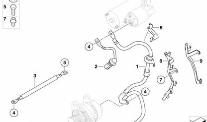 Cableado del sistema de precalentamiento OEM 12427798482 para BMW E60, E61. Original BMW.