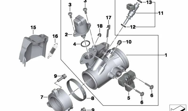 Caperuza cobertura izquierda OEM 13547688633 para motos BMW R nineT, R1200GS, HP2 Enduro... y más. Original BMW Motorrad.