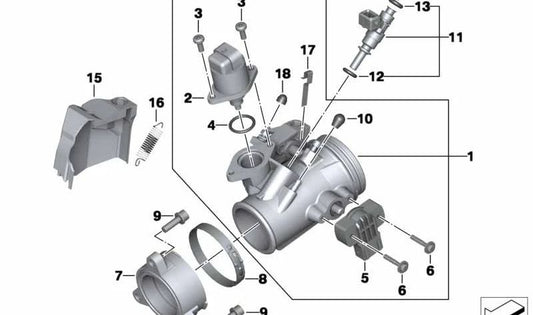Caperuza cobertura derecha OEM 13547688634 para motos BMW R nineT, R1200GS, R1200RT... y más. Original BMW Motorrad.