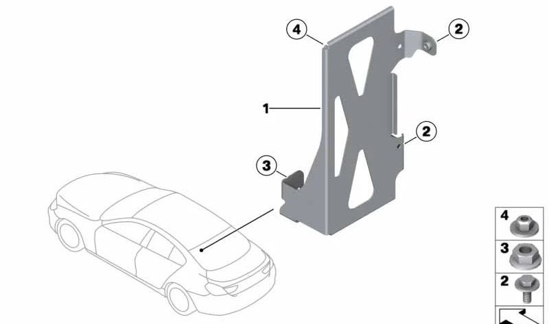 Soporte Combox OEM 65159197376 para BMW F06, F12, F13. Original BMW.