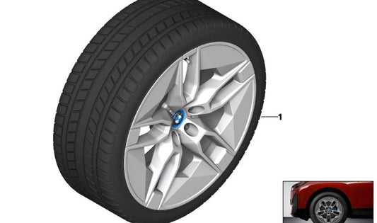 Rueda completa de invierno 20" 235/60R20 108T con RDC OEM 36115A92CF9 para BMW iX xDrive I20 (modelos 5021, 5022, 4011, 4012) de 2021 a 2025. Original BMW.