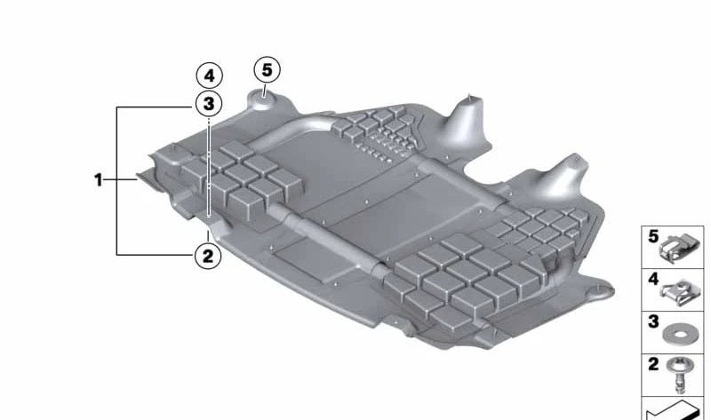 Apantallado compartimiento motor OEM 51712755054 para MINI R55, R56, Clubman... y más. Original MINI.