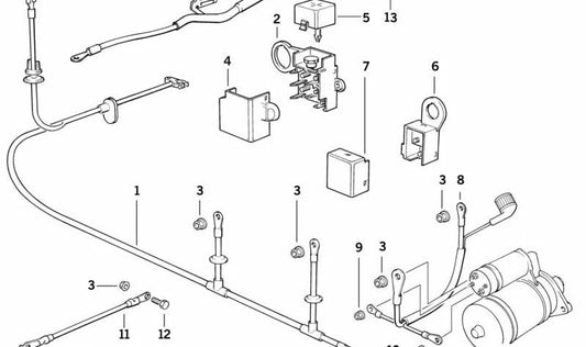Punto de conexión positivo OEM 12521724631 para BMW E31. Original BMW.