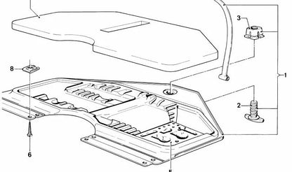 Amortiguador de goma OEM 71111113754 para BMW E21, E12, E24. Pieza original BMW. Ideal para reducir vibraciones en el interior, parte del kit de herramientas de maletero.