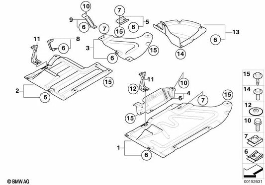 Air deflector for BMW 1 Series E87 (OEM 51487147537). Genuine BMW