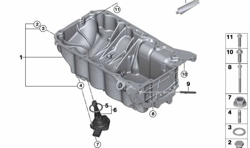 BMW Oil Series 2 F45, F46, X1 F48, X2 F39, Mini F54, F55, F56, F57, F60 (OEM 11138590017). BMW d'origine