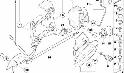 Scattatura a porte stampata esterna destra per BMW E85, E86 (OEM 51217197328). BMW originale