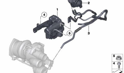 Conducto de depresión OEM 11657593718 para MINI R55, R56, R57, R58, R59, R60, R61 Cooper S y JCW. Original MINI.