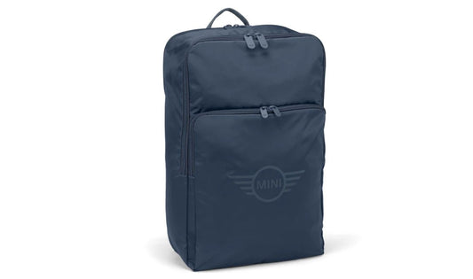 Mochila MINI Soft Wing Logo índigo OEM 80225B320D7 válida para MINI, 19 l, para portátil hasta 13". Original MINI