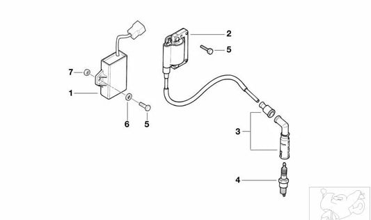 Bujía de encendido OEM 12122343144 para motos BMW F650, F650 GS, F650 GS Dakar. Original BMW Motorrad.