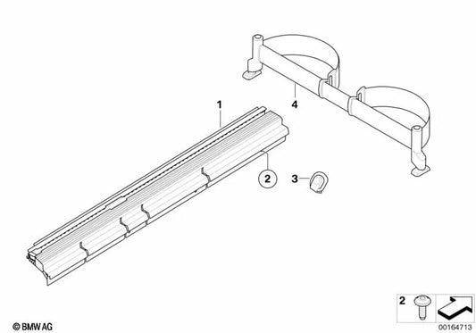 Lane d'amarrage gauche pour BMW X6 E71, E72 (OEM 51476981043). BMW d'origine.