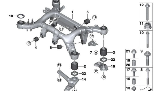 Disco de almofada para BMW X5 F95, G05, G18, X6 G06, X7 G07 (OEM 33306890582). BMW original