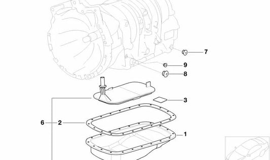 Cárter de aceite OEM 24117533852 para BMW E53. Original BMW.