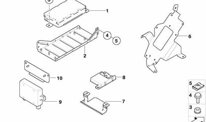 Soporte de la Unidad de Control de Telemática para BMW E46 (OEM 84136924553). Original BMW