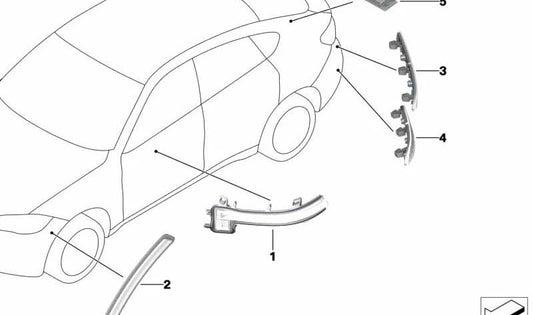 Catadióptrico trasero derecho OEM 63148053176 para BMW F39 (X2 sDrive16d, sDrive18d, X2 20d, M35i). Original BMW.