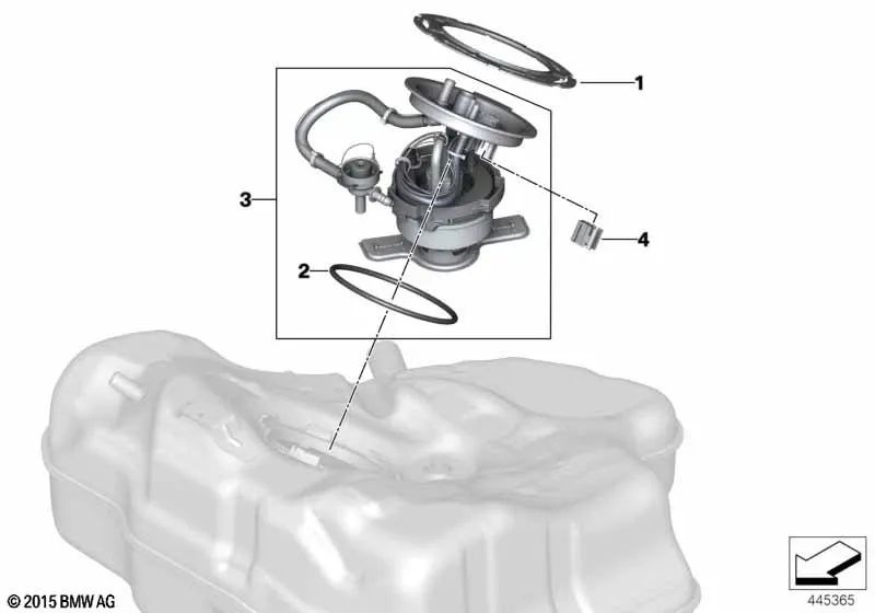 Unidad de bomba para BMW F18, F18N (OEM 16117363072). Original BMW.