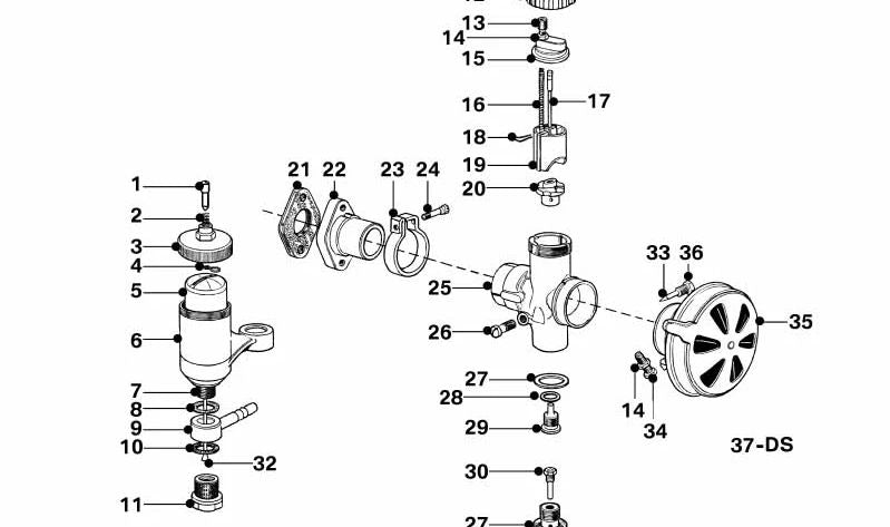 Juego de juntas de carburador para BMW (OEM 13115590036). Original BMW