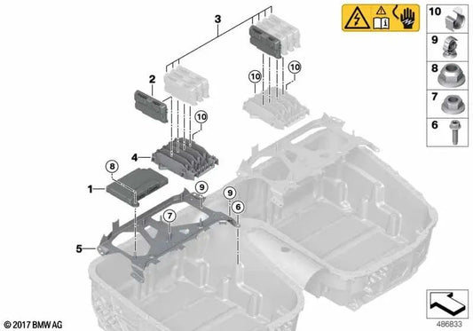 Cell Monitoring Electronics for BMW 5 Series G38 (OEM 61279426322). Original BMW