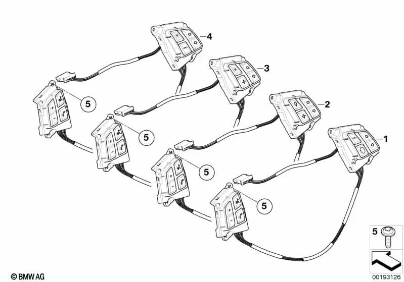 Chave multifuncional para BMW E81, E82, E87, E87N, E88, E90, E91, E92, E93 (OEM 61319123287). BMW original