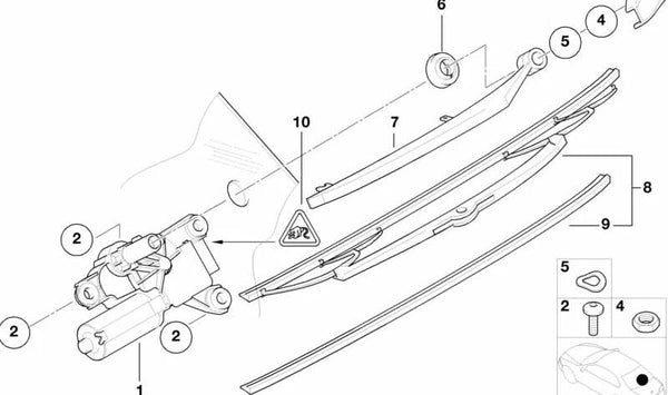 Conector eléctrico 13 pines OEM 61138369672 para BMW E53, E65, E66, F11 y MINI R55, R56, R57, R58, R59, R60, R61. Original BMW y MINI.
