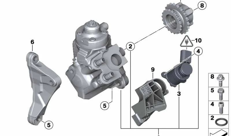 OEM 135285190 camshaft pinion for BMW F20, F21, F40, F45, F46, F48, F39 and Mini F54, F55, F56, F57, F60. Original BMW and Mini.