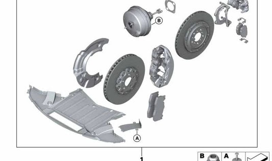 Kit de frenos carbono-cerámicos OEM 34112455917 para BMW F90 M5. Original BMW.