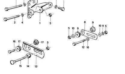 Spannlasche para BMW 3 E21 Series, 5 E12 Series (OEM 12318602037). BMW original