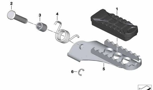 Muelle de torsión delantero OEM 46718558424 para BMW Motorrad G 310 GS (K02) 2017-2025. Original BMW Motorrad.