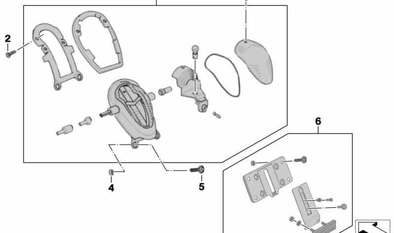 Portador de placa de matrícula trasero OEM 63210301656 para BMW R 850 C, R 1200 C, R 1200 CL. Original BMW Motorrad.