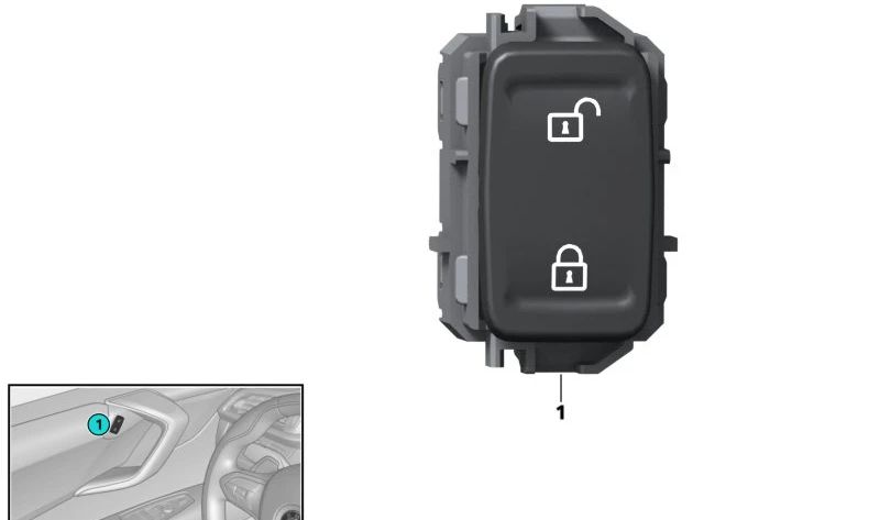 Interruptor cierre centralizado OEM 61319248210 para BMW i3 (I01) todos los modelos 60Ah, 94Ah y 120Ah con o sin REX. Original BMW.