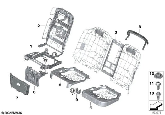 Right slot cover for BMW 7 Series G70 (OEM 52206926390). Original BMW