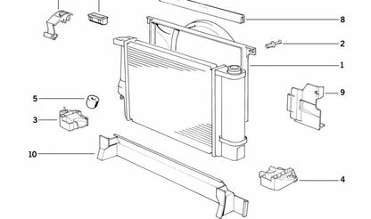 Soporte inferior para BMW Serie 3 E36 (OEM 17111723338). Original BMW