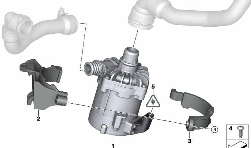 Support de pompe de réfrigérant supplémentaire OEM 17117576277 pour BMW E70, F15, F85, E71, E72, F16, F86. BMW d'origine.