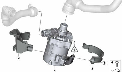 Support de pompe de réfrigérant supplémentaire OEM 17117576277 pour BMW E70, F15, F85, E71, E72, F16, F86. BMW d'origine.