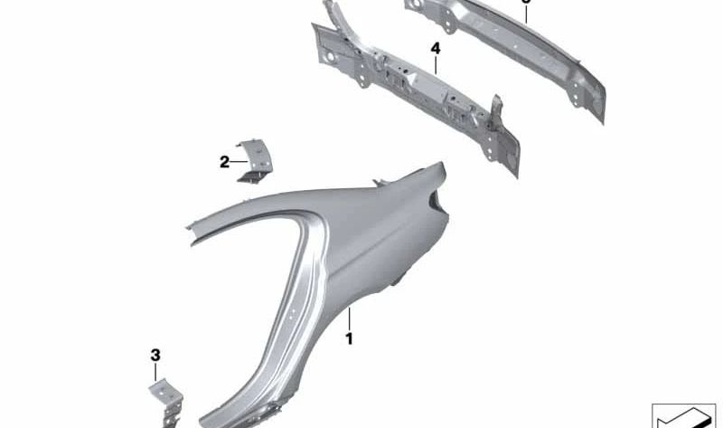 OM Bumper posteriore esterno 41007440840 per BMW F90, G30, G38. BMW originale.