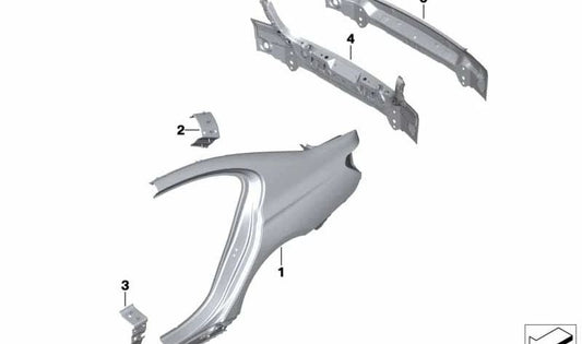 OEM de revestimento traseiro completo 41007431619 para BMW F90, G30, G38. BMW original.