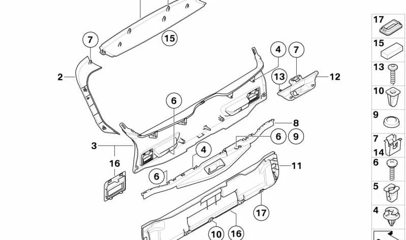 Tapa derecha luz trasera para BMW X5 E70, E70N. OEM 51497172144. Color tabaco. Pieza original BMW.