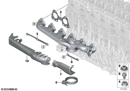 Thermoschild für BMW E90, E90N, E91, E91N, E92, E93, E60, E60N, E61, E61N, E65, E66, E83, E83N, E70, E71 (OEM 11627796885). Original BMW